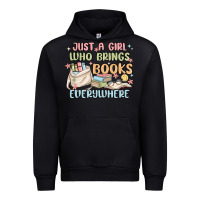 Just A Girl Who Brings Books Everywhere Urban Hoodie | Teevron