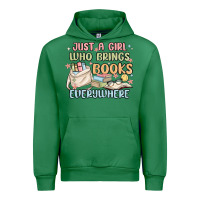 Emerald just a girl who brings books everywhere Urban Hoodie - MaliasSmallBusiness