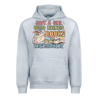 Heather Grey just a girl who brings books everywhere Urban Hoodie - MaliasSmallBusiness