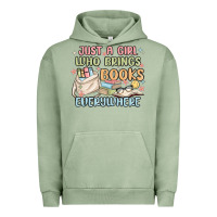 Pigment Oil Green just a girl who brings books everywhere Urban Hoodie - MaliasSmallBusiness