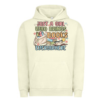 Pigment Pistachio just a girl who brings books everywhere Urban Hoodie - MaliasSmallBusiness