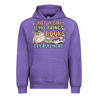 Tulip just a girl who brings books everywhere Urban Hoodie - MaliasSmallBusiness