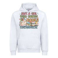 White just a girl who brings books everywhere Urban Hoodie - MaliasSmallBusiness