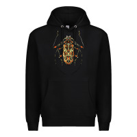 Black Acrocinus Beetle Illustrations Premium Hoodie - LillyAllenDesigns