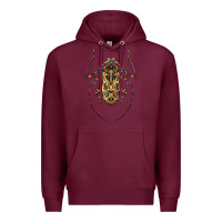 Burgundy Acrocinus Beetle Illustrations Premium Hoodie - LillyAllenDesigns