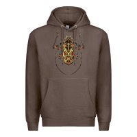 Coffee Acrocinus Beetle Illustrations Premium Hoodie - LillyAllenDesigns