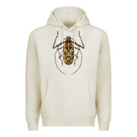 Oatmeal Heather Acrocinus Beetle Illustrations Premium Hoodie - LillyAllenDesigns