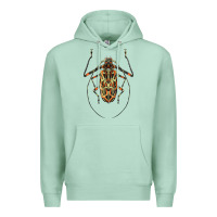 Seafoam Acrocinus Beetle Illustrations Premium Hoodie - LillyAllenDesigns