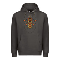 Smoke Acrocinus Beetle Illustrations Premium Hoodie - LillyAllenDesigns