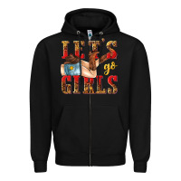 Black lets go girls tbw Zipper Hoodie - texasbilliewilder