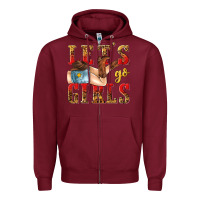 Burgundy lets go girls tbw Zipper Hoodie - texasbilliewilder