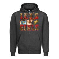 Charcoal Heather lets go girls tbw Zipper Hoodie - texasbilliewilder
