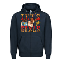Navy lets go girls tbw Zipper Hoodie - texasbilliewilder