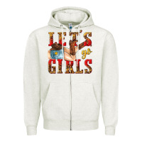 Oatmeal Heather lets go girls tbw Zipper Hoodie - texasbilliewilder