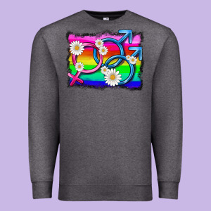 Lgbtq Gender Bisexuality Symbol Premium Sweatshirt Designed By Hra Design Shop