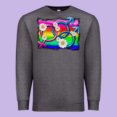 Lgbtq Gender Bisexuality Symbol Premium Sweatshirt Designed By Hra Design Shop