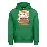 Emerald just a girl who brings books everywhere Urban Hoodie - MaliasSmallBusiness
