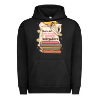 Pigment Black just a girl who brings books everywhere Urban Hoodie - MaliasSmallBusiness