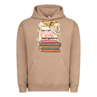 Pigment Burro just a girl who brings books everywhere Urban Hoodie - MaliasSmallBusiness