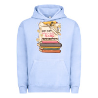 Pigment Grape Ice just a girl who brings books everywhere Urban Hoodie - MaliasSmallBusiness