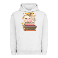 Pigment Lunar Rock just a girl who brings books everywhere Urban Hoodie - MaliasSmallBusiness