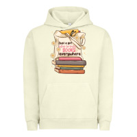 Pigment Pistachio just a girl who brings books everywhere Urban Hoodie - MaliasSmallBusiness