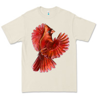 Bone Flying Northern Cardinal Bird Premium Tee - LillyAllenDesigns