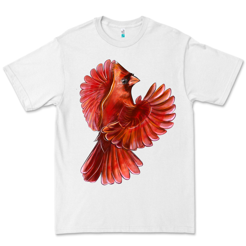 Flying Northern Cardinal Bird Premium Tee by LillyAllenDesigns | Teevron