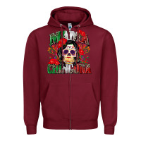 Burgundy mama chingona Zipper Hoodie - Zillion Design Studio