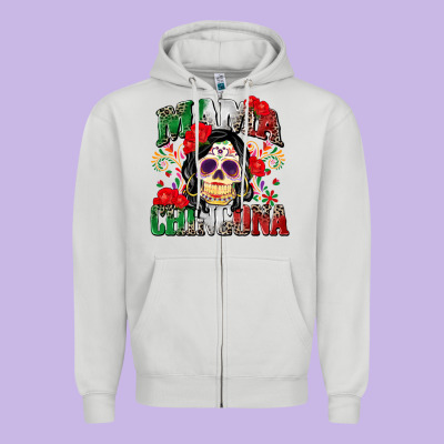 Mama Chingona Zipper Hoodie Designed By Zillion Design Studio
