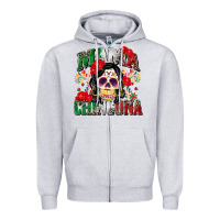 Heather Grey mama chingona Zipper Hoodie - Zillion Design Studio