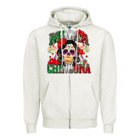 Oatmeal Heather mama chingona Zipper Hoodie - Zillion Design Studio