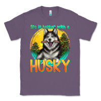 Lavender life is better with a husky Classic Tee - texasbilliewilder