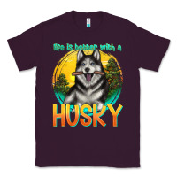 Plum life is better with a husky Classic Tee - texasbilliewilder
