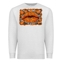 Oatmeal Heather fall lips Premium Sweatshirt - RacoonDesign