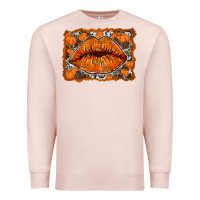 Pale Pink fall lips Premium Sweatshirt - RacoonDesign
