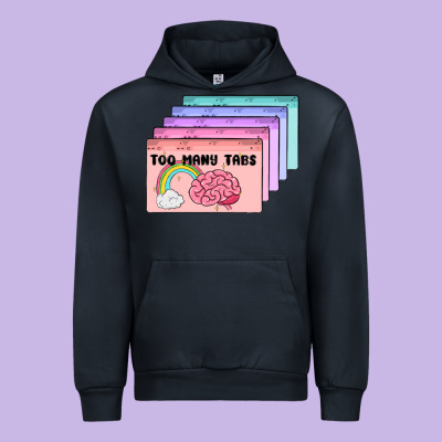 Too Many Tabs Urban Hoodie Designed By Maliassmallbusiness