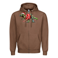 Chestnut t rex christmas Zipper Hoodie - RanaPortraitStore