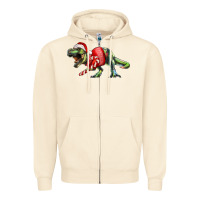Sandshell t rex christmas Zipper Hoodie - RanaPortraitStore