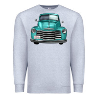 Heather Grey western truck front view Premium Sweatshirt - FaDigitalArtStudio