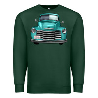 Sports Green western truck front view Premium Sweatshirt - FaDigitalArtStudio