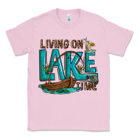 Bubblegum Pink living on lake time Classic Tee - texasbilliewilder