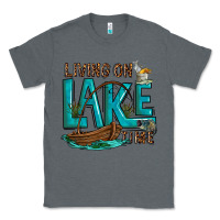 Charcoal Heather living on lake time Classic Tee - texasbilliewilder