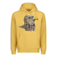 Antique Gold American White Sea Eagle Head Premium Hoodie - LillyAllenDesigns