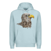 Blue Mist American White Sea Eagle Head Premium Hoodie - LillyAllenDesigns