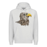 Dove Grey American White Sea Eagle Head Premium Hoodie - LillyAllenDesigns