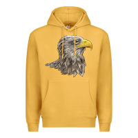 Mustard American White Sea Eagle Head Premium Hoodie - LillyAllenDesigns