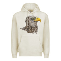 Oatmeal Heather American White Sea Eagle Head Premium Hoodie - LillyAllenDesigns