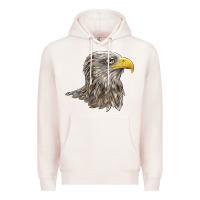 Pale Pink American White Sea Eagle Head Premium Hoodie - LillyAllenDesigns