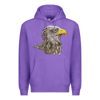 Purple American White Sea Eagle Head Premium Hoodie - LillyAllenDesigns